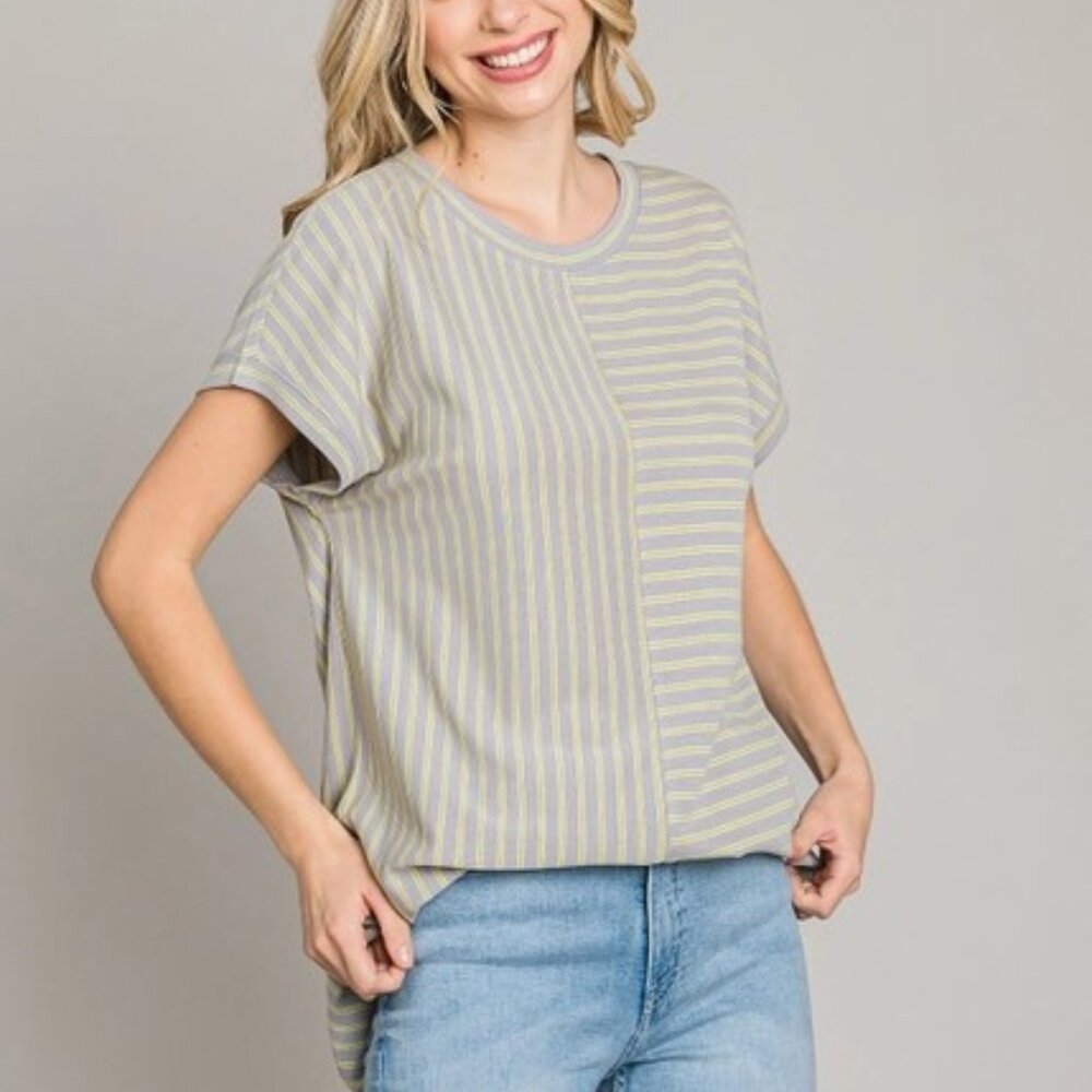 Striped Short Sleeve Top